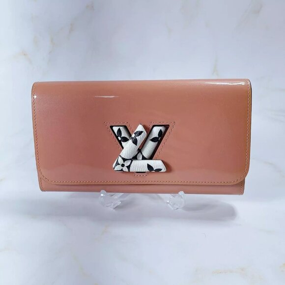 LOUIS VUITTON  Women Vernis Portefeuil Twist Long Wallet Pink Authentic - Picture 3 of 16